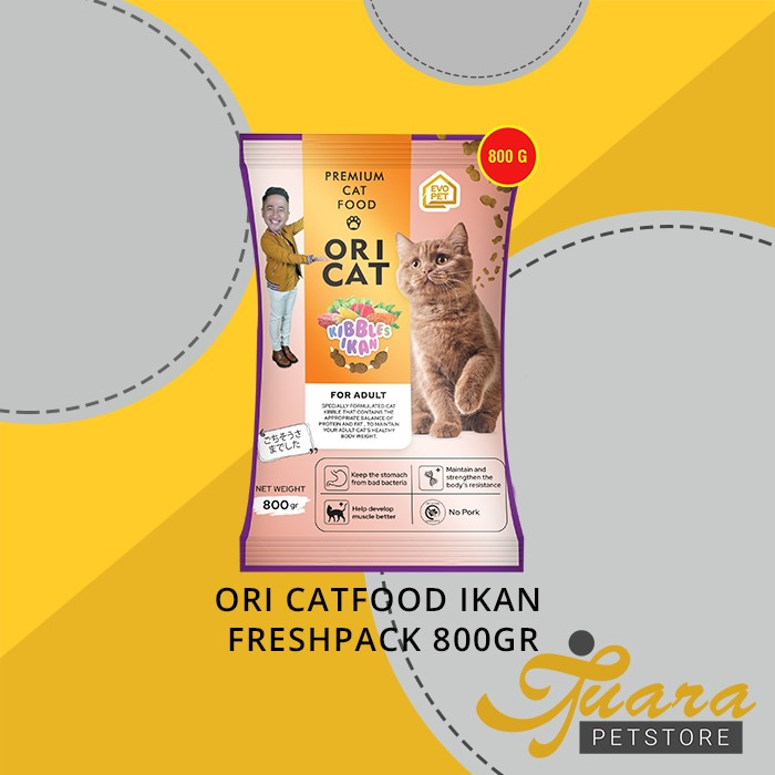 Makanan Kucing Ori Cat Food Adult Kitten Dewasa Freshpack 800 Gram