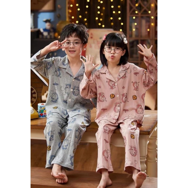 Baju Tidur Anak / Piyama anak unisex / Baju tidur anak  bahan kaos tebal import