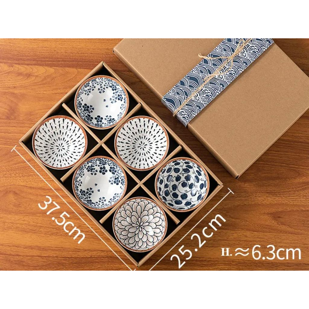 hampers sumire japanese ceramic bowl set / bingkisan akdo gift box mangkok japan / mangkuk keramik jepang / hampers lebaran idul fitri