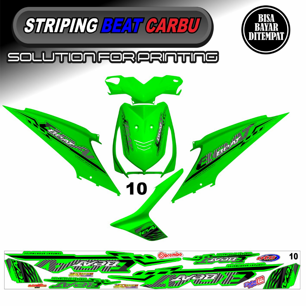 STRIPING VARIASI BEAT CARBU