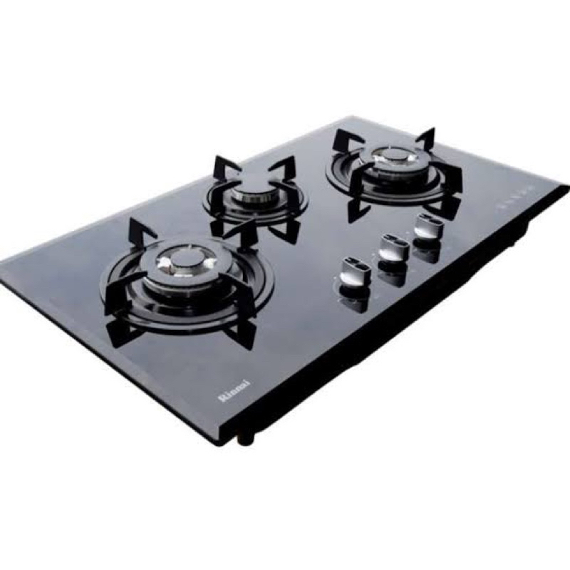 Kompor Tanam Rinnai 3 Tungku Kaca Rinnai RB773ROG Tempered Glass Gas Stove