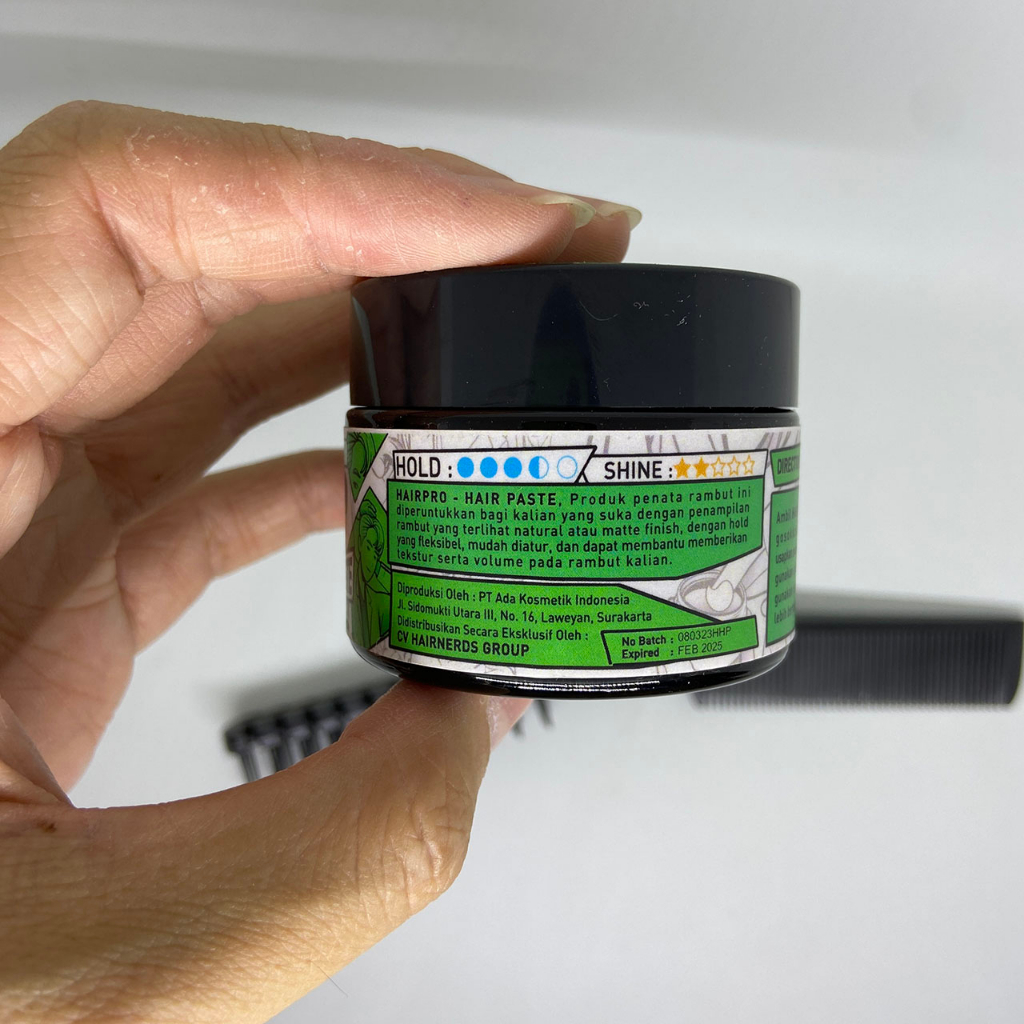 HAIRNERDS PROFESSIONAL HAIR PASTE SYLING POMADE CLAY MATTE FINISH STRONG HOLD FREE SISIR BPOM