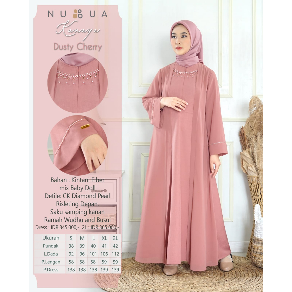 Gamis Pakaian Muslim Nubua Ameena & Kanaya - Dress Pakaian Fashion Muslimah Wanita