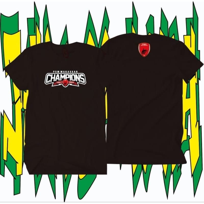 KSK KAOS PSM MAKASSAR CHAMPIONS LIGA 1 2023 / BAJU LOGO PSM MAKASSAR JUARA INDONESIA