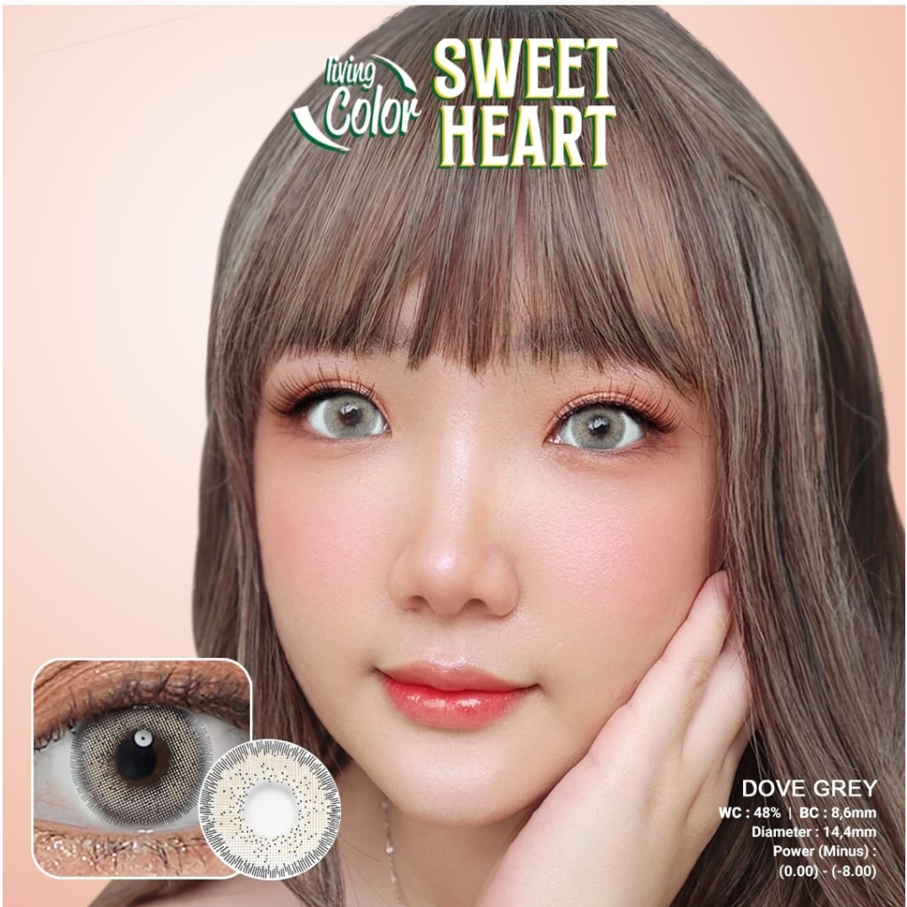 SOFTLENS LIVING COLOR SWEETHEART MINUS (-0.50 s/d -2.75) BY IRISLAB