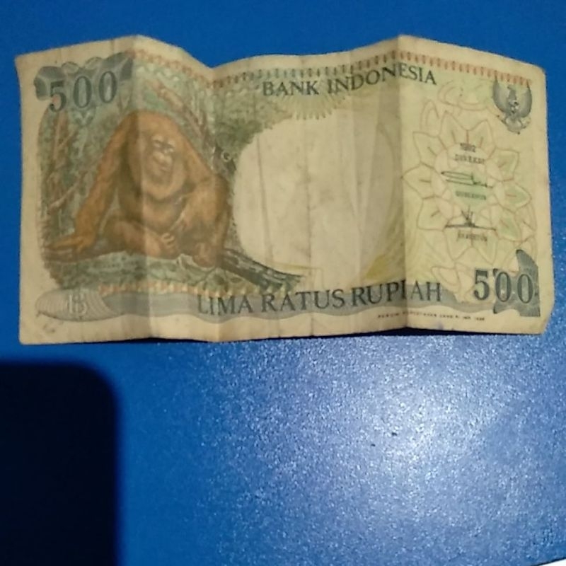 uang Rp.500 orang utan