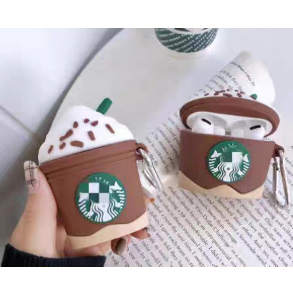 Casing Silikon Case Airpods 1 2 3 Airpods Pro Inpods 12 12s Motif Starbucks Coffee