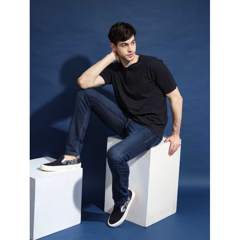 Sepatu Sidsneaks - Slip on Exelas Paisley Black White