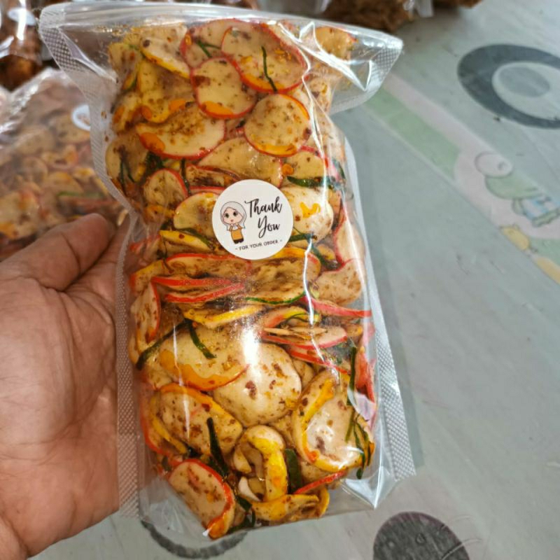 

Seblak Kering Gurih Rasa Original Dan Seblak kering Extra Pedas 1 kg