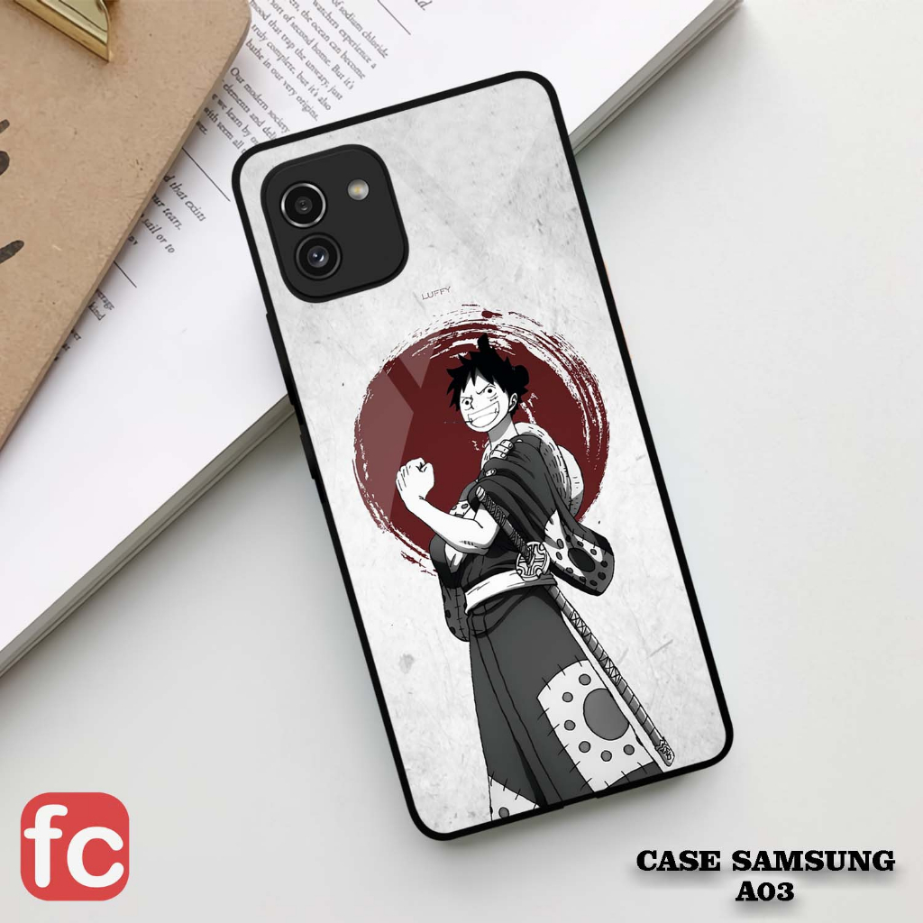 Case Glossy Samsung A03 [FR31] Anime One Piece Luffy Casing Hp Kilau A03 Silikon Kesing Hape Smarpho