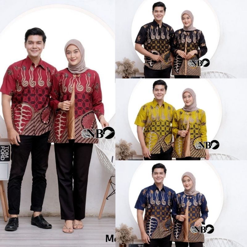 Batik Couple (GMBATIK) - Baju Batik Couple Modern Blouse Bolero Kemeja Lengan Pendek