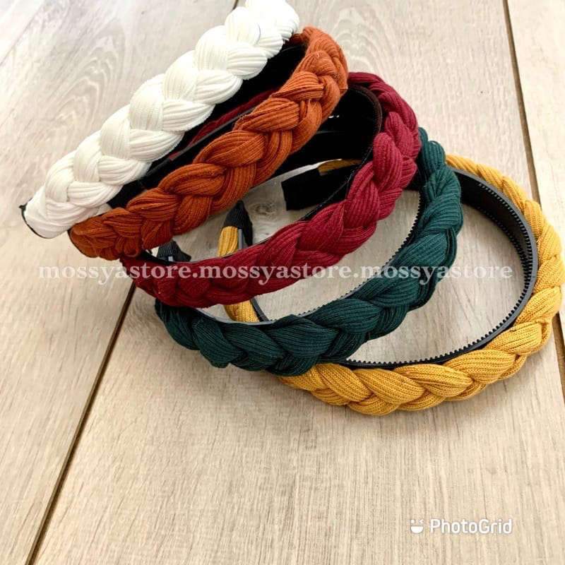 ✿ELYSABETHME✿ Bandana kepang korea aksesoris lucu tidak bikin pusing rambut bando