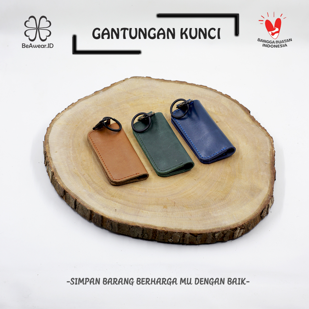 Dompet Kunci STNK Mobil Motor Gratis Custom Nama Logo Kulit Asli Murah