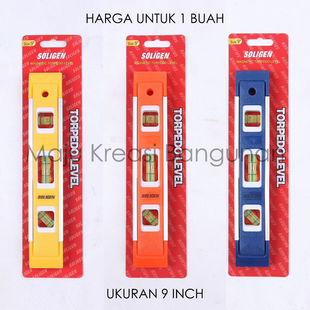 Waterpas Magnet Soligen 9 Inch Waterpass Mini 9Inch In Torpedo Level Alat Pengukur Kerataan