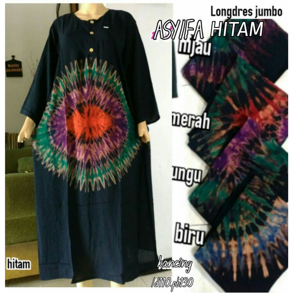 DASTER JUMBO LD 130 | LONGDRES MAISHA BUSUI DADA KANCING ADEM MURAH LENGAN PANJANG