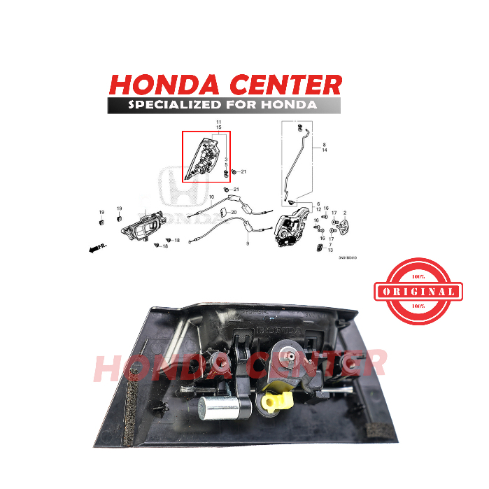 handel handle gagang tarikan pintu belakang luar honda all new hrv 2022 2023