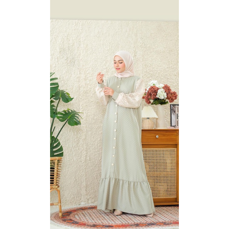 DRESS KEMILAU RAYA OCIK SAGE BAJU LEBARAN TERBARU OCIK READY BATAM