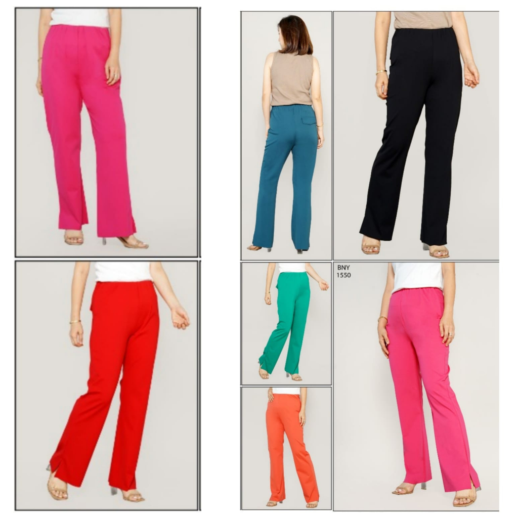 BNY Celana Panjang Kulot Bahan Kaos Wanita 1550