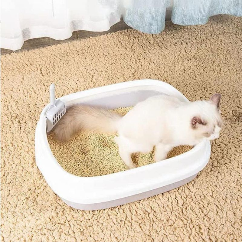 T&amp;Y Litter Box Hewan Peliharaan FREE Sekop Pasir Tempat Buang Kotoran Kotak Kotoran Untuk Kucing Toilet Hewan Peliharaan