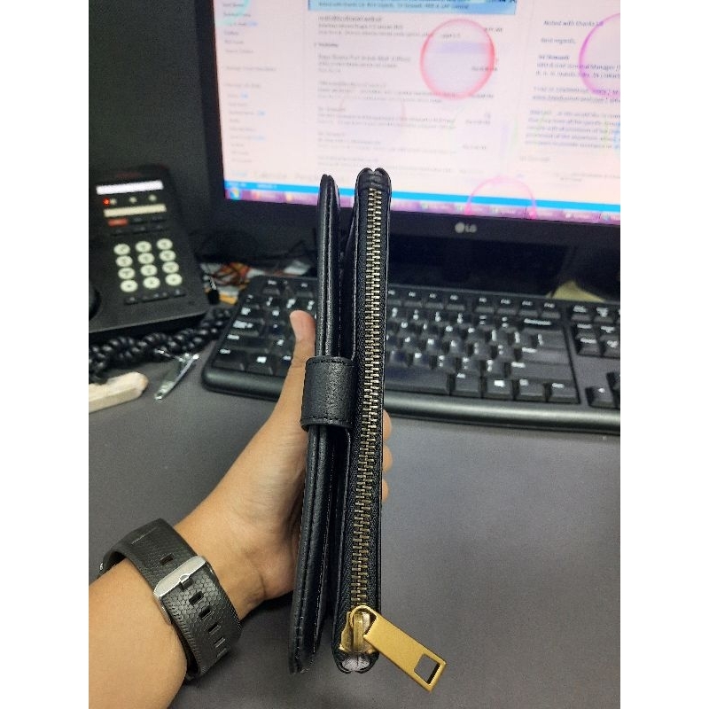 NEW Fossil Lainie Clutch Black Original Europe