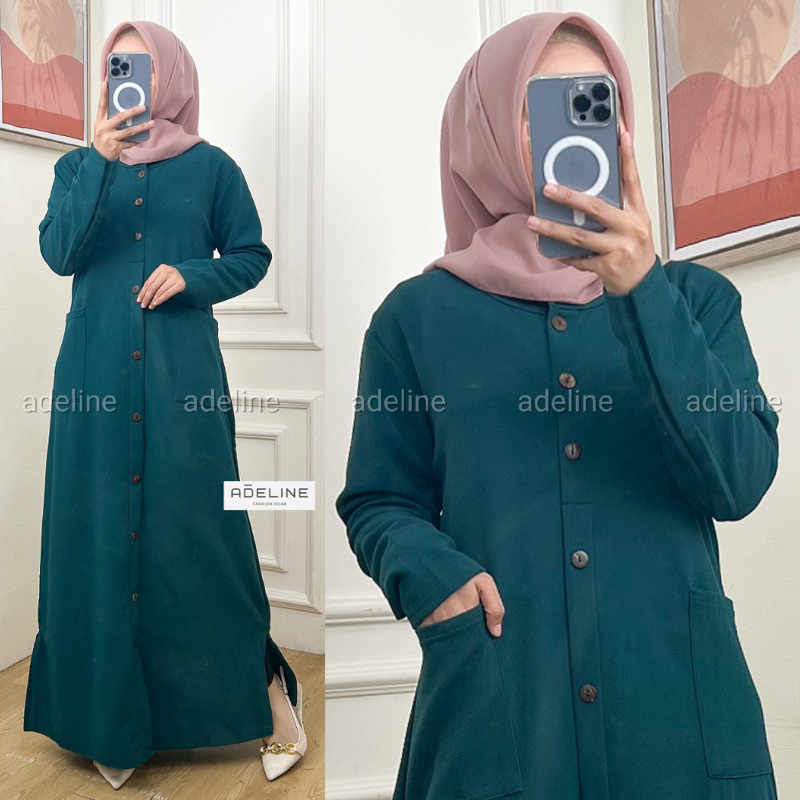 Azzahra - Gamis Wafle Milano LD100 Busui Kantong Kiri&amp;Kanan / R.5 - 187-5310