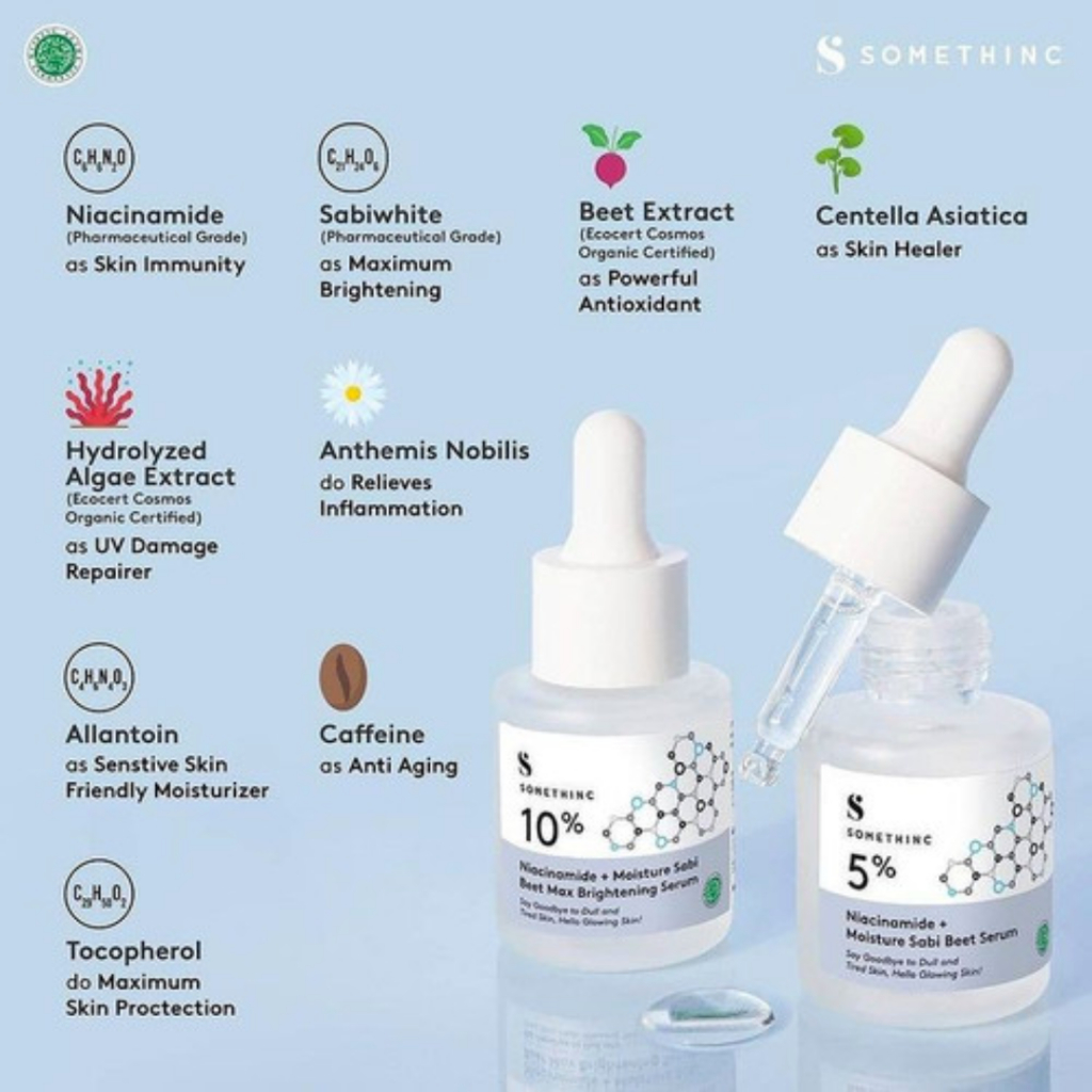 SOMETHINC 5% &amp; 10% Niacinamide + Moisture Sabi Beet Max Brightening Serum 20ml (100% ORIGINAL &amp; BPOM)