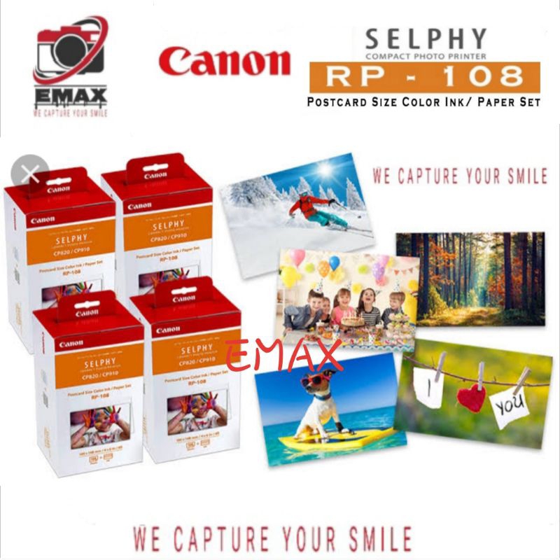 CANON SELPHY RP108 Photo Printer Ink Paper CP800 CP820 CP900 CP910 CP1000 CP1200 CP1300 Kertas Photo