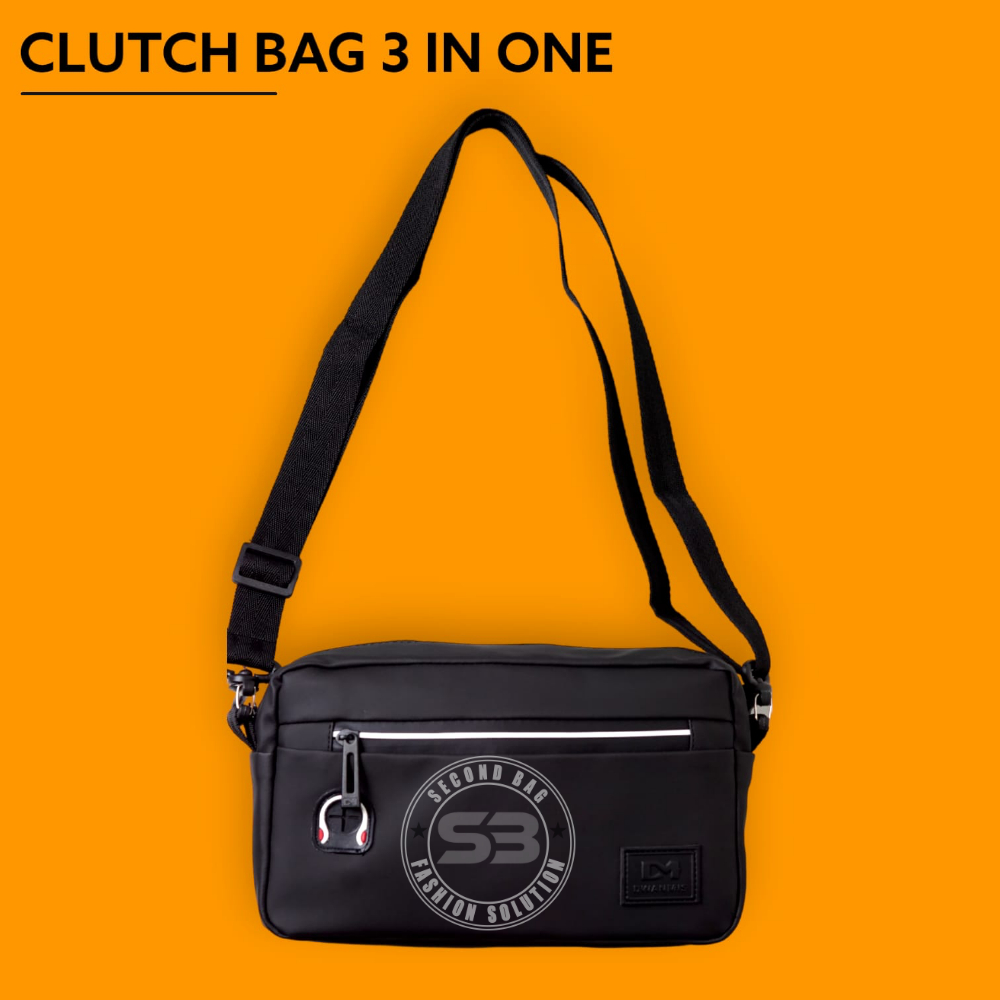 Clutch Pria Wanita ZERO Multifungsi Anti Air - Hand Bag Sling Bag Hanging Bag Bahan Balon Waterproof Halus