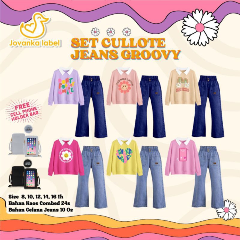 #SET CULLOTE JEANS GROOVY JOVANKA#SET KULOT JEANS#CELANA JENS#CELANA KULOT#CELANA KULOT REMAJA#