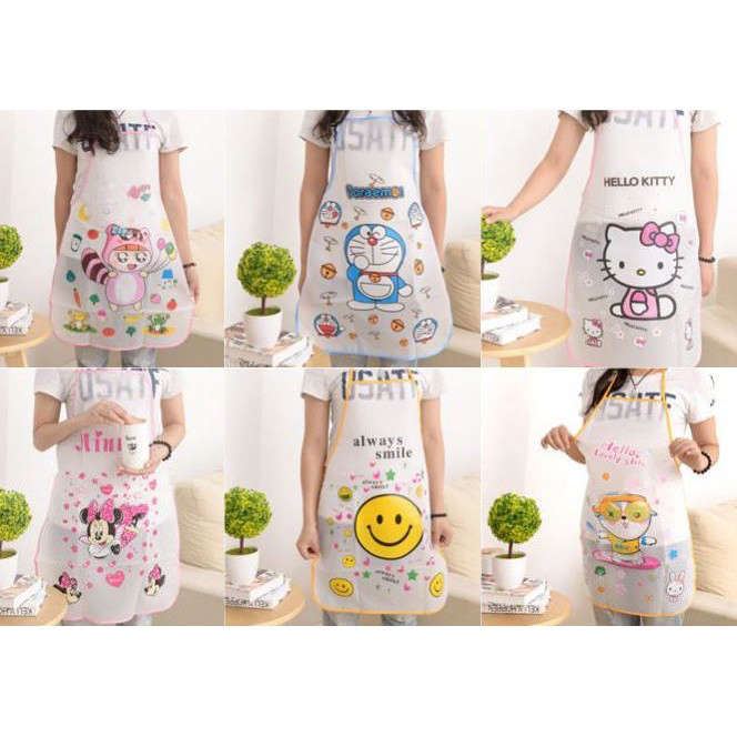 `ღ´ PHINKL `ღ´ clemek apron plastik antti air untuk memasaksupaya baju tidak kotor kena minyak