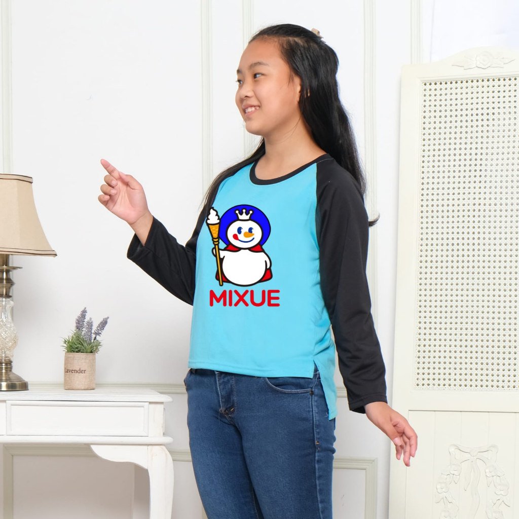 Hzl_outfit Kimono Tunik Anak Perempuan Mixue Shake S,M,L