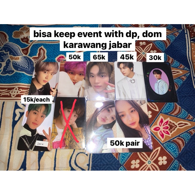 photocard pc haechan mark dicon selca 127 candy pb pink christmas konsep the link yb chenle hanni po