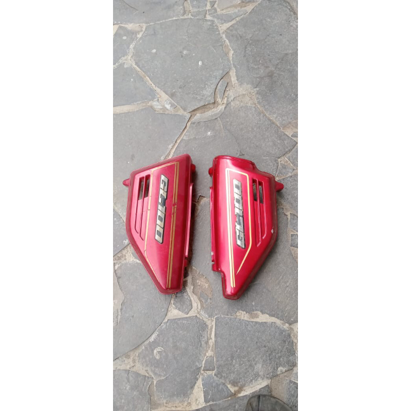 box aki tepong aki kempol aki tutup aki kanan copotan kiri baru original honda gl100 warna merah
