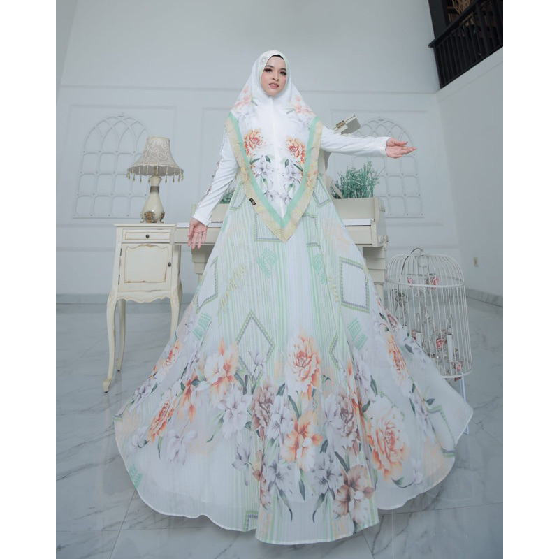 Ready stock gamis syari | naraya series | gamis syari by avrilia hijab | gamis syari printing | gami