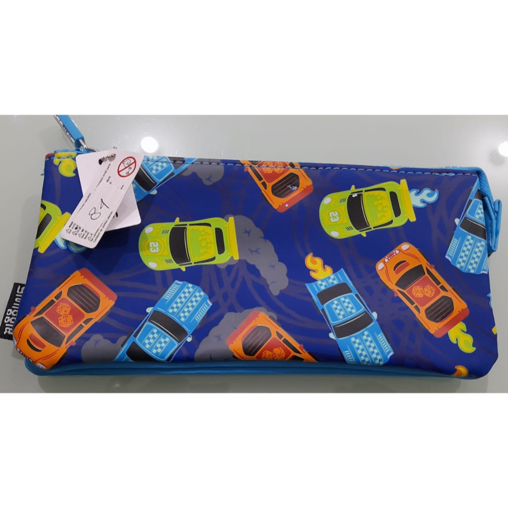 

(REJECT) SMIGGLE PENCIL CASE TRIPLE POCKET BIRU MOBIL