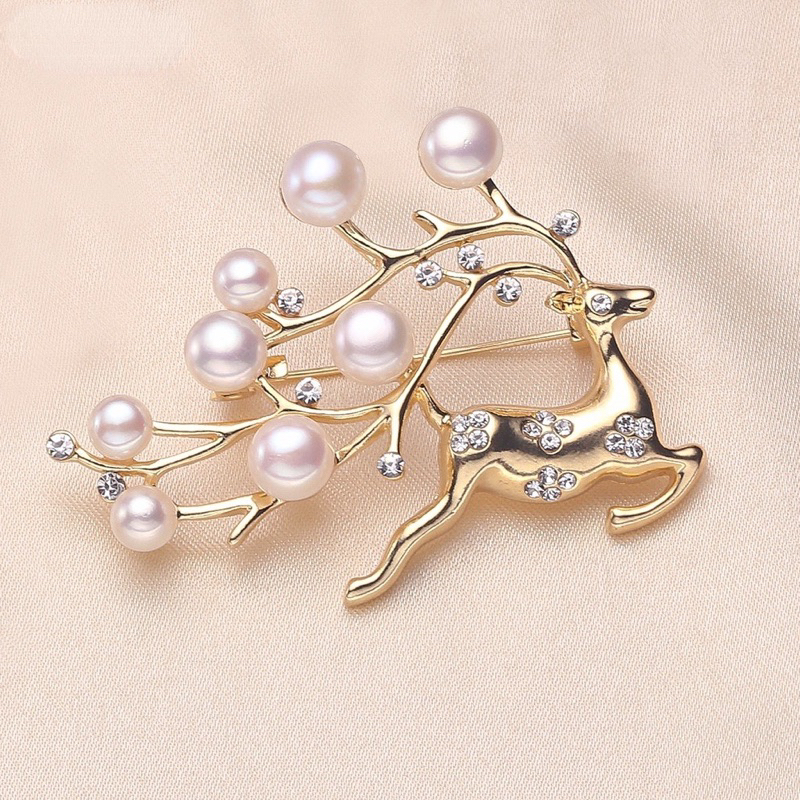 bros hijab / bros premium / bros lucu / bros cantik / bros jilbab / bros laris / bros murah / bros cewek / Bros Geometri Terlaris Model Pita Warna Gold Silver dengan Mutiara / Bros Wanita Korean Style Bros Mutiara Brooch BZO