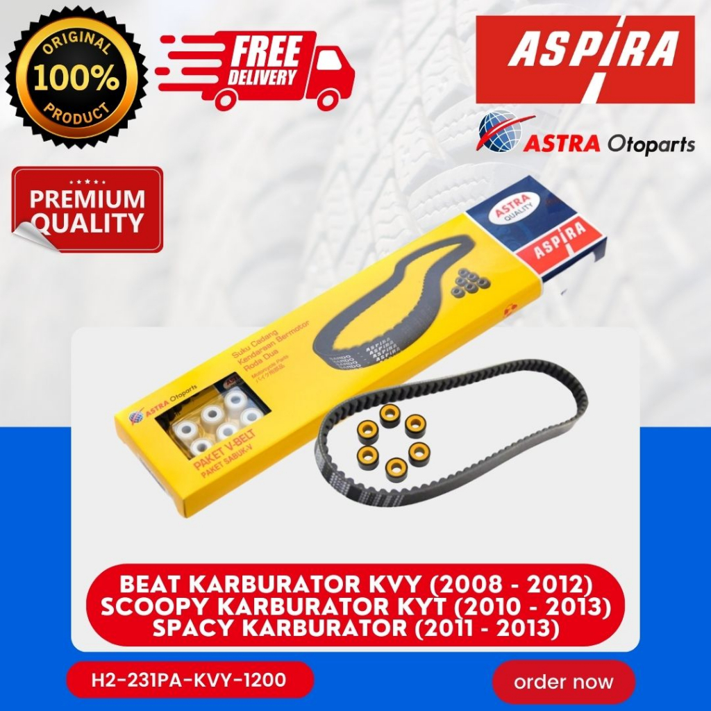 [READY COD] V-BELT ASPIRA / VANBELT + ROLLER ASPIRA / FANBELT VAN BELT V BELT BEAT KARBU / BEAT OLD 
