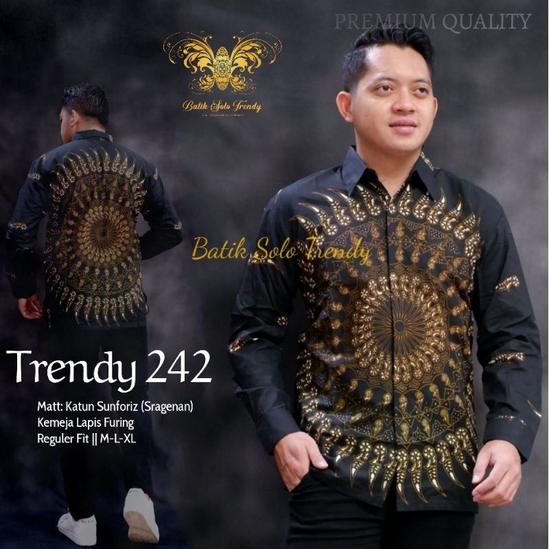 TRENDY 94 PENDEK KEMEJA BATIK LENGAN PANJANG KAIN HALUS MURAH