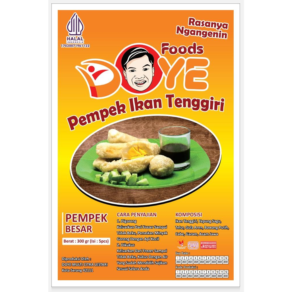 

PEMPEK PALEMBANG PEMPEK IKAN TENGGIRI BESAR DOYE - 300g