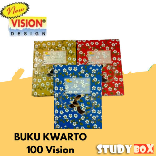 

1pcs BUKU TULIS VISION HARD COVER KWARTO KUARTO QUARTO ISI 100 LEMBAR