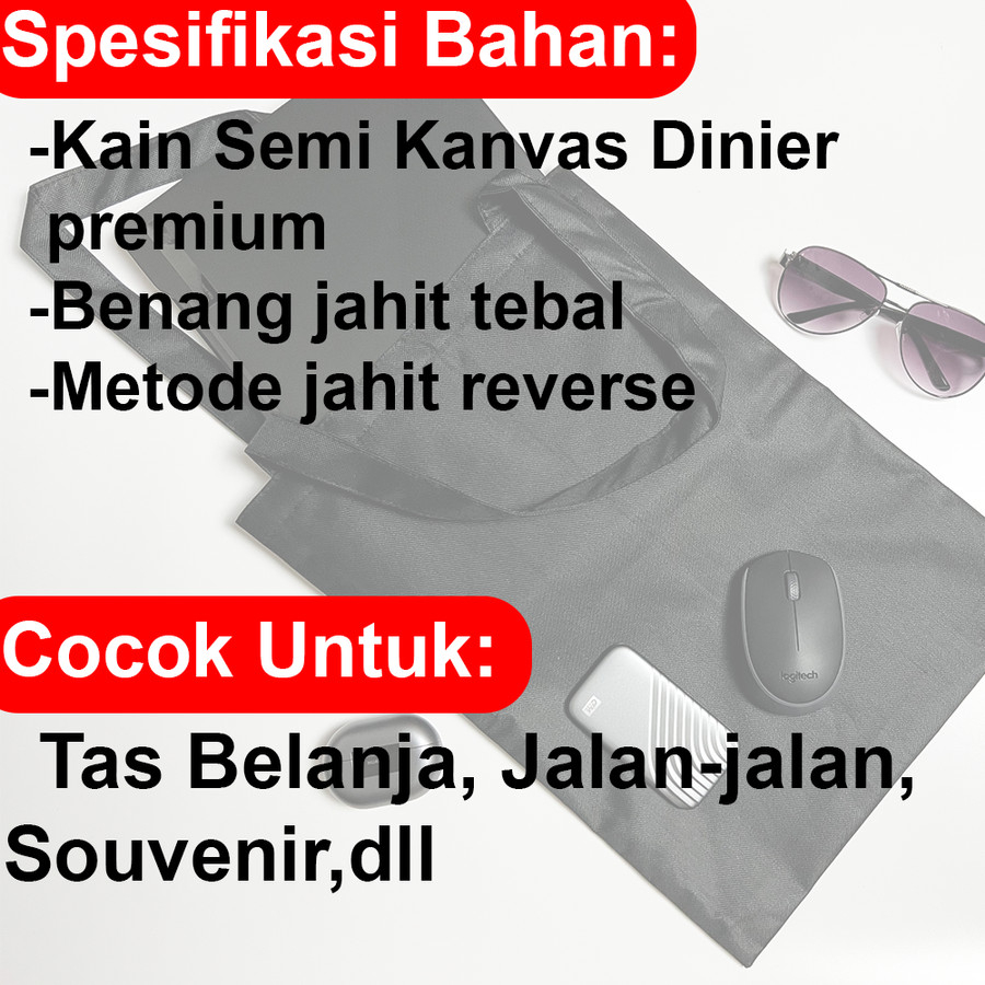 Tas Belanja Goodie Bag (Totebag Semi Kanvas Medium Premium)