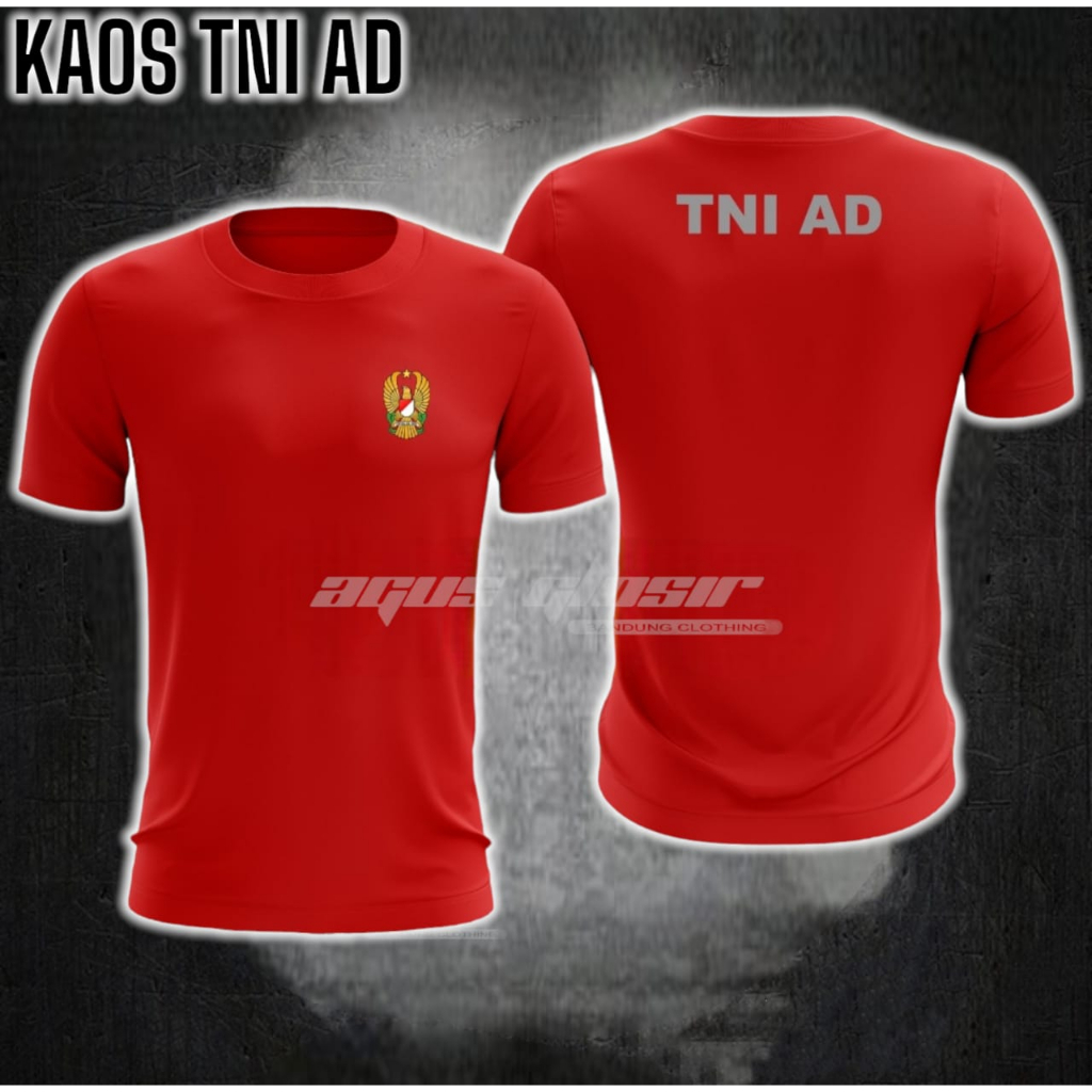 Kaos Jersey TNI AD Merah || Kaos Olahraga Jersey TNI AD || Kaos Jersey Dryfit TNI AD Merah TERBARU (