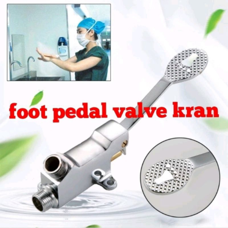 Kran injak kaki foot pedal valve kuningan