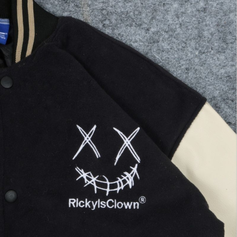 VARSITY BOMBER JAKET RIC RICKY IS CLOWN FULLTAG &amp; LABEL