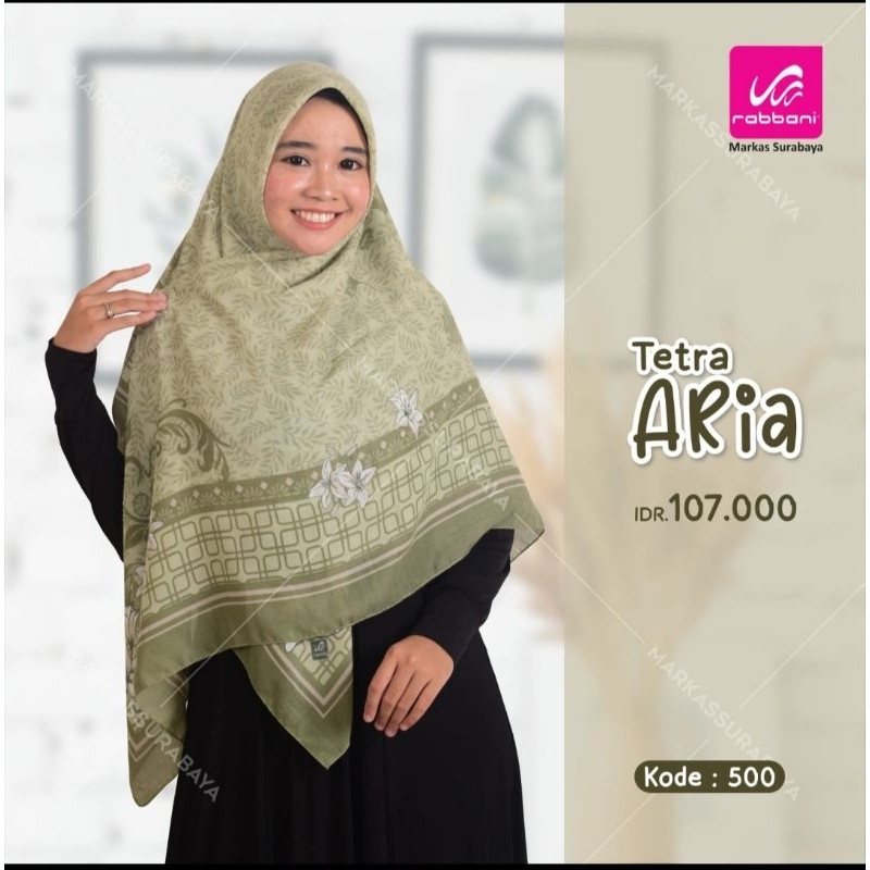 KERUDUNG SEGI EMPAT JUMBO TETRA ARIA RABBANI
