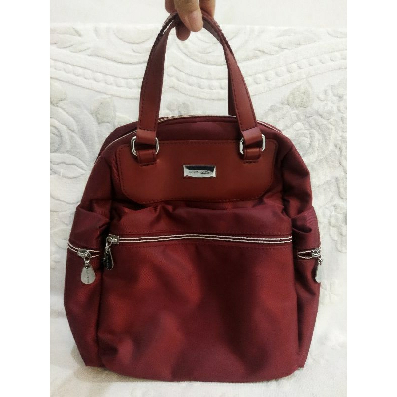 4.4 BIG RAMADHAN SALE Elizabeth tas ransel wanita maroon