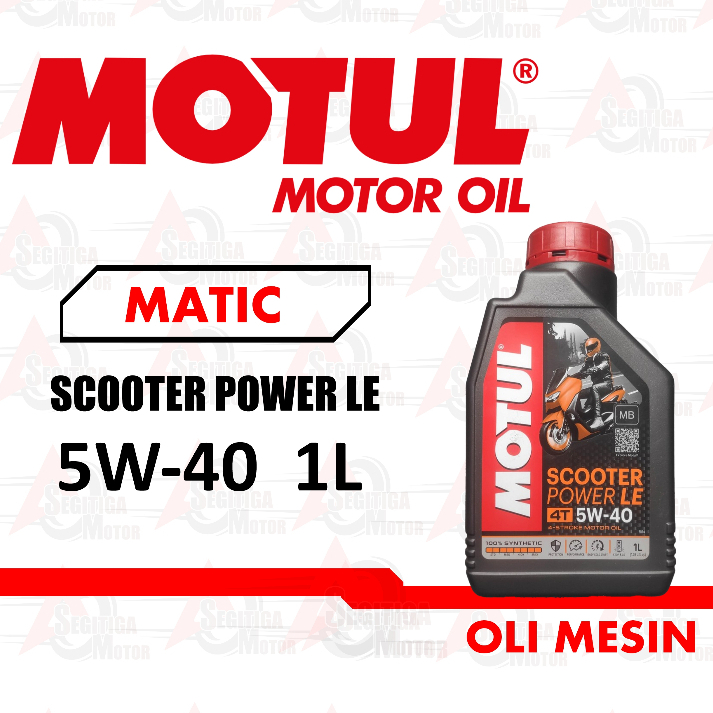 OLI MESIN MOTOR MATIC MOTUL SCOOTER POWER LE 5W40 1LITER