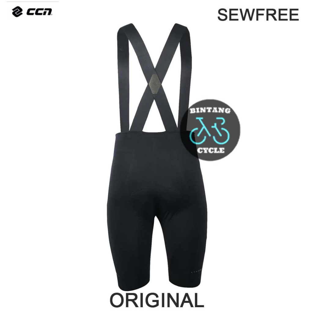 CCN SEWFREE BIBSHORT BLACK - JERSEY SEPEDA BIB SHORT CCN SEW FREE
