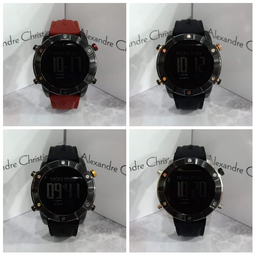 Jam Pria Digital Alexandre Christie AC9373 AC 9373 ORIGINAL Alexander Christie Garansi Resmi