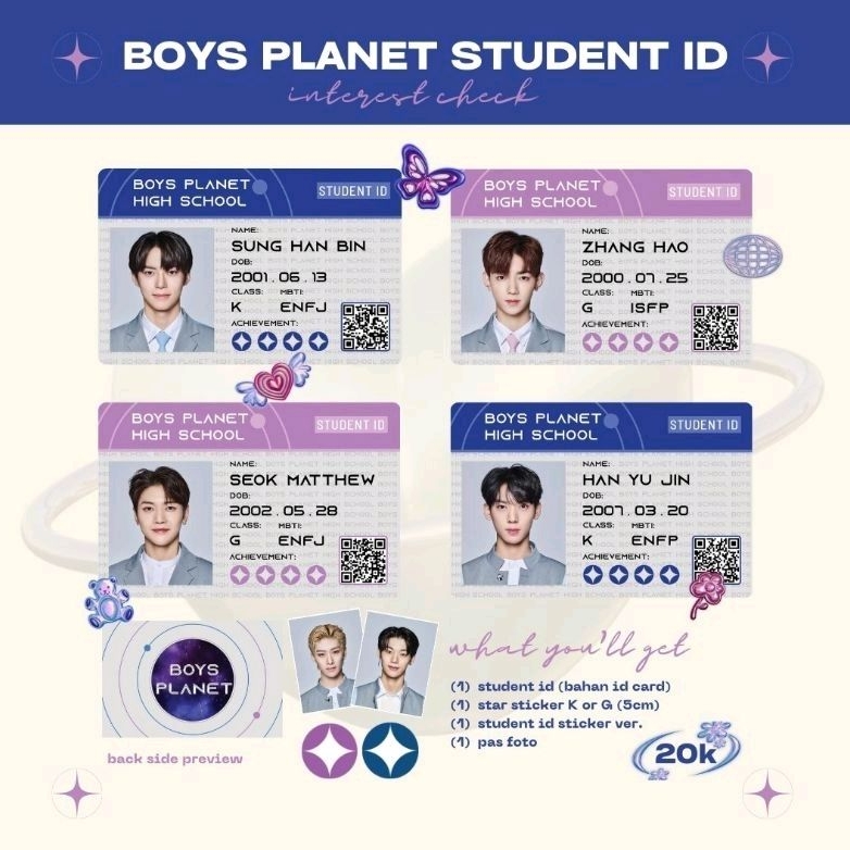 boys planet id card